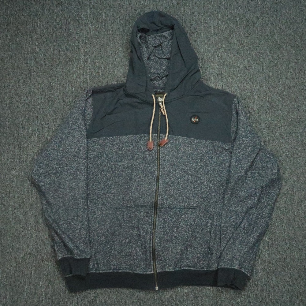 Howler Bros Hoodie Mens Extra Large Blue Kameron Full Zip Pockets Heavyweight XL